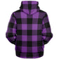 Classic Buffalo Plaid Dog Hoodie | Royal Purple