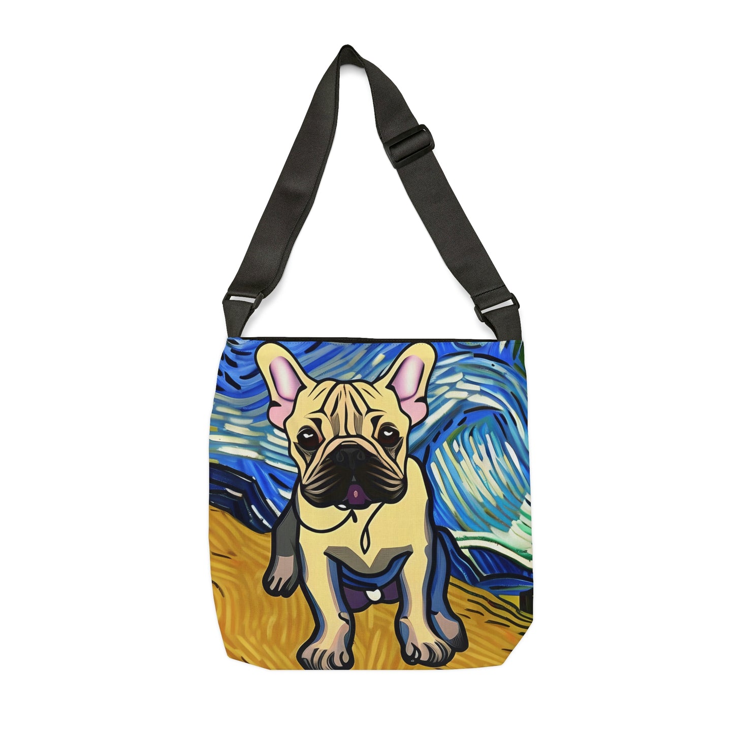 Frenchie Impressionist Print Tote Bag | Van Gogh