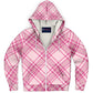 Hooman Microfleece Hoodie | Bubble Gum Plaid