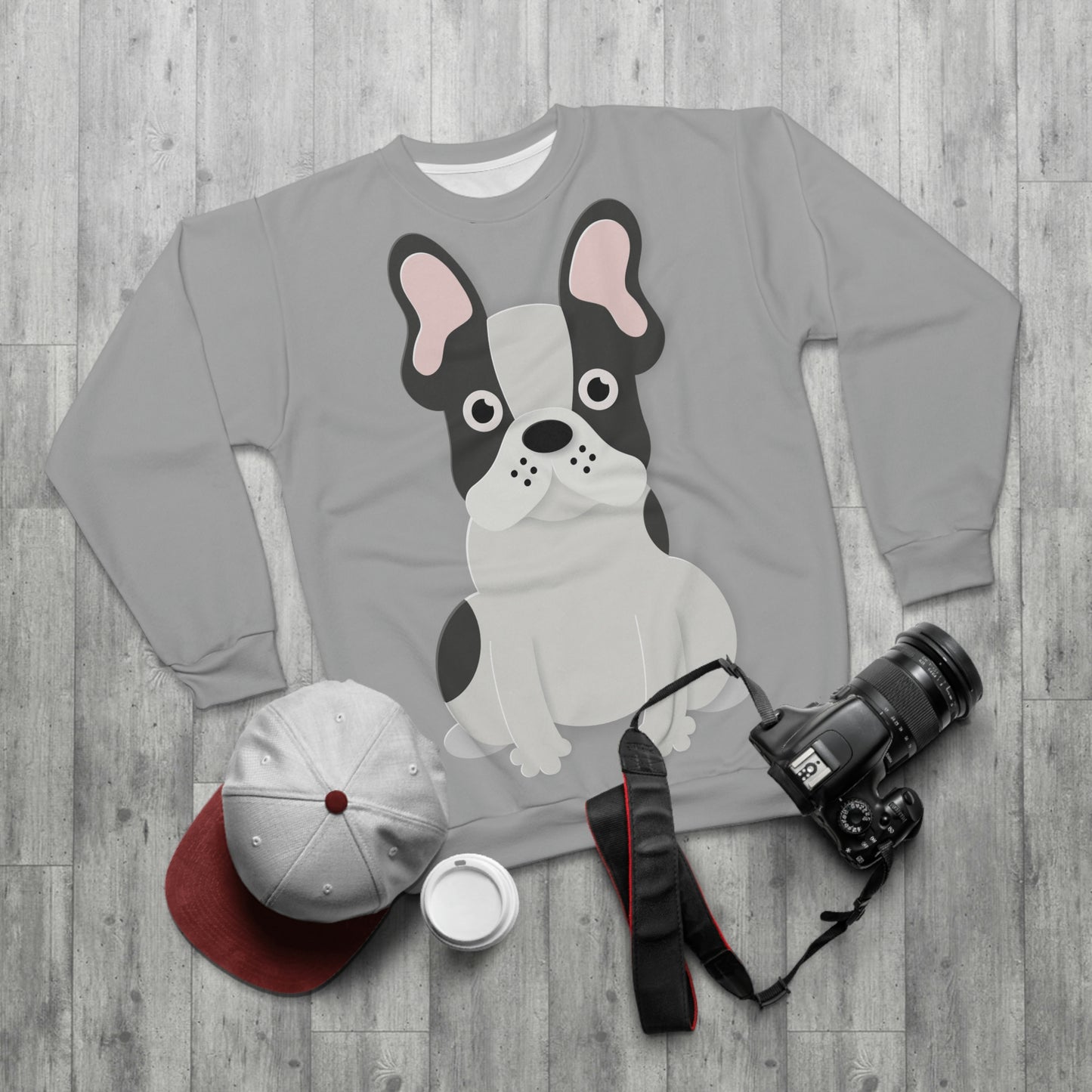 Coming & Going Frenchie Unisex Sweatshirt | Black & White