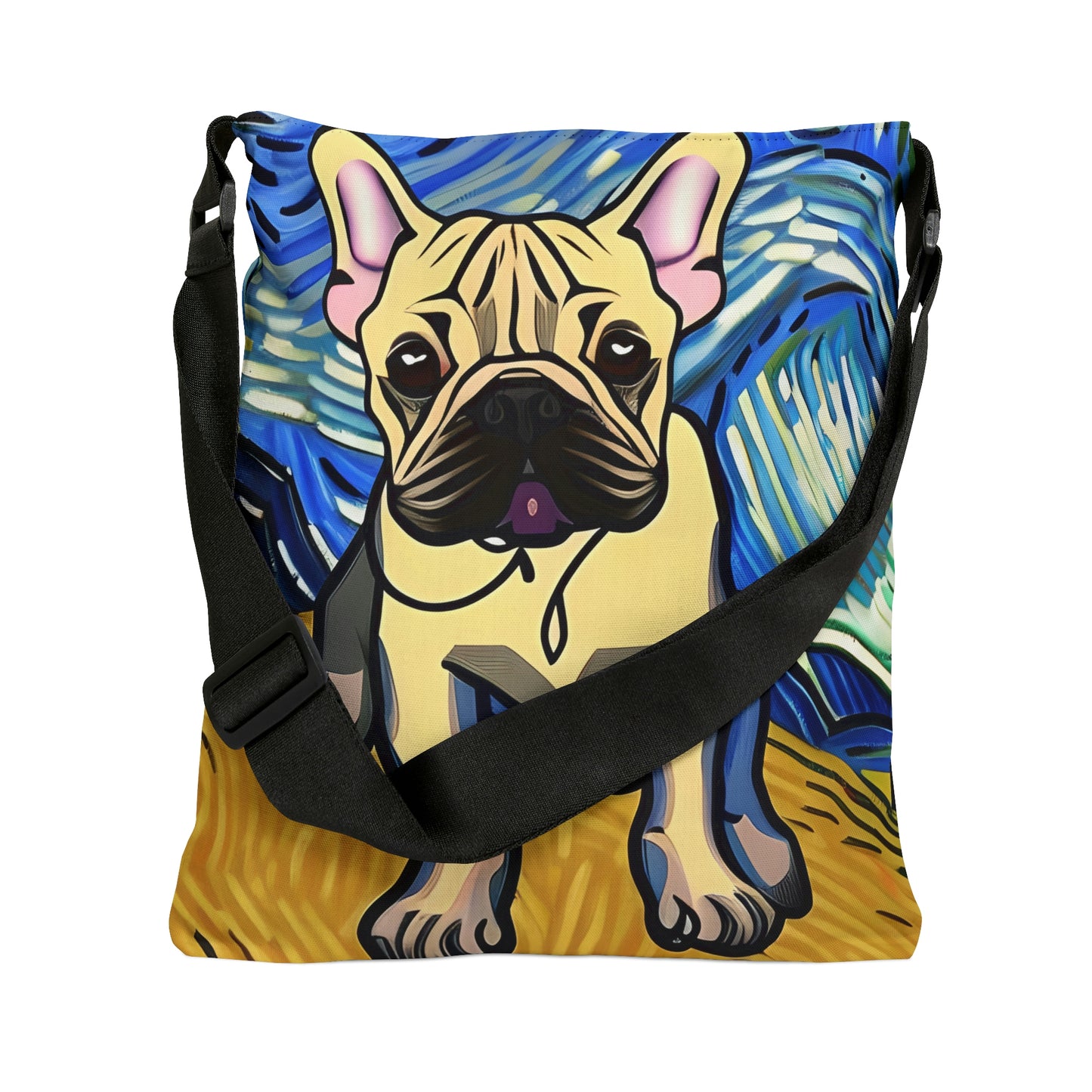 Frenchie Impressionist Print Tote Bag | Van Gogh