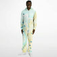 Hand-Made Be Mine Fashion Jumpsuit - Tie Dye 'N Glitter Hearts Print | Matching Dog Hoodie Available