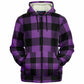 Classic Buffalo Plaid Dog Hoodie | Royal Purple