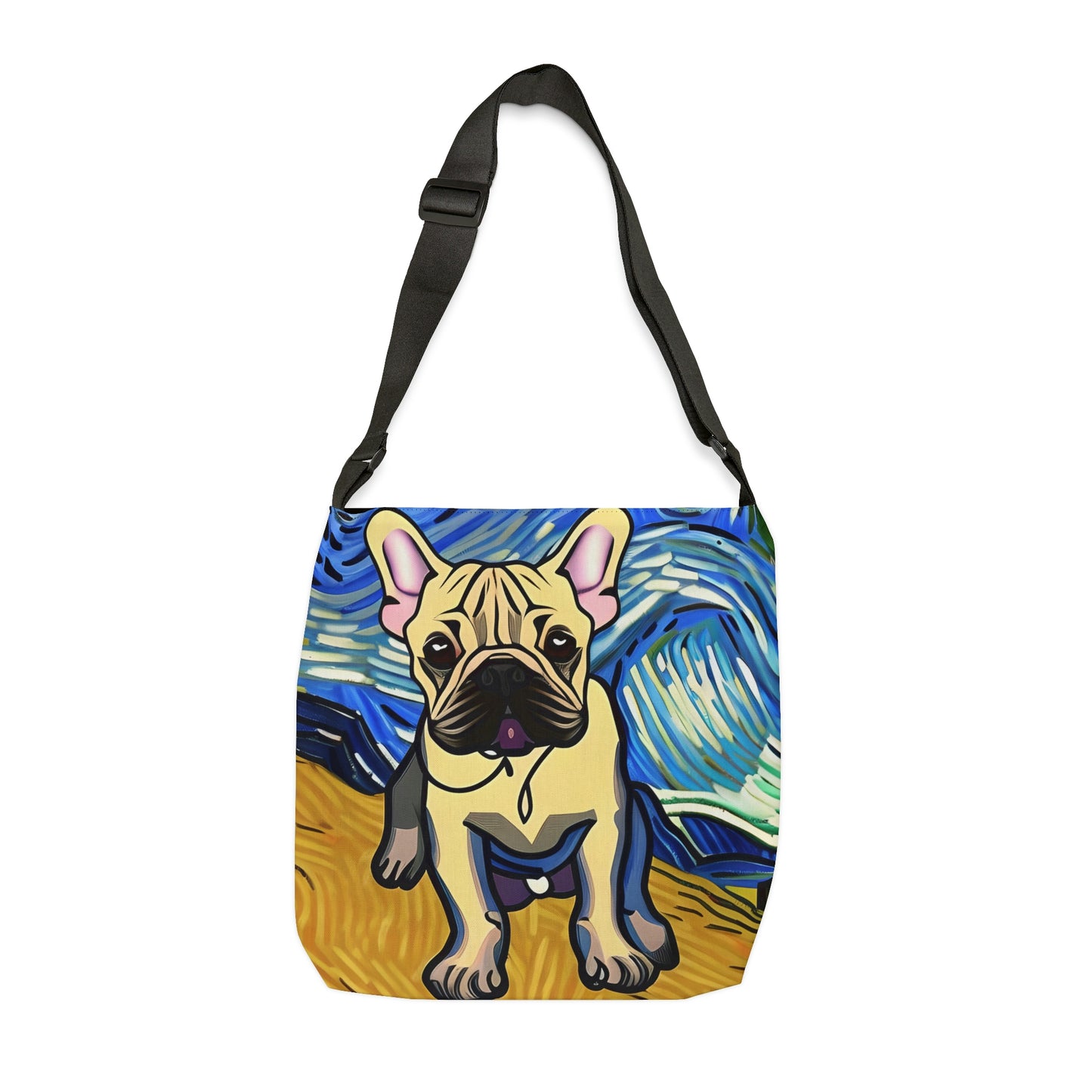 Frenchie Impressionist Print Tote Bag | Van Gogh