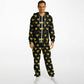 Hand-Made Be Mine Fashion Jumpsuit - Golden Hearts | Matching Dog Hoodie Available