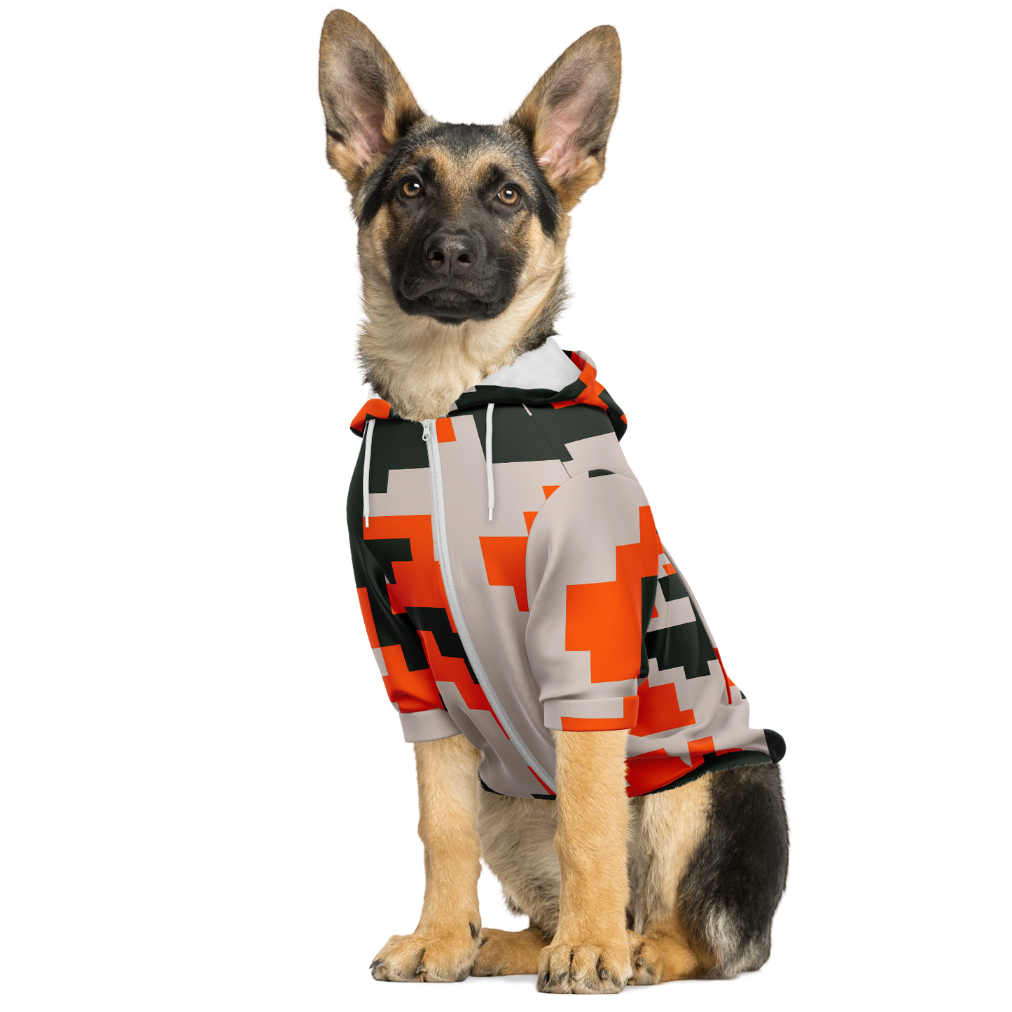 Camo-Dog Hoodie | Digital Orange