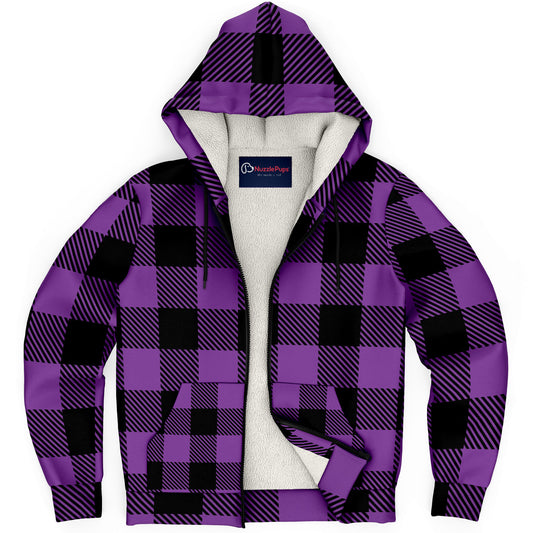 Classic Buffalo Plaid Dog Hoodie | Royal Purple