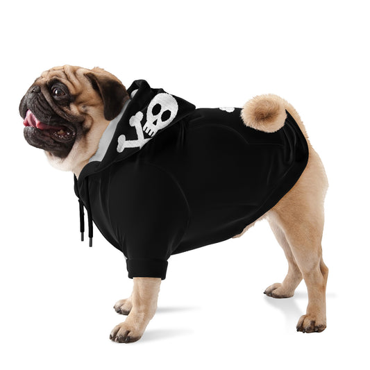 Punk Pup | Skull 'N Bones Knit Hoodie | Black