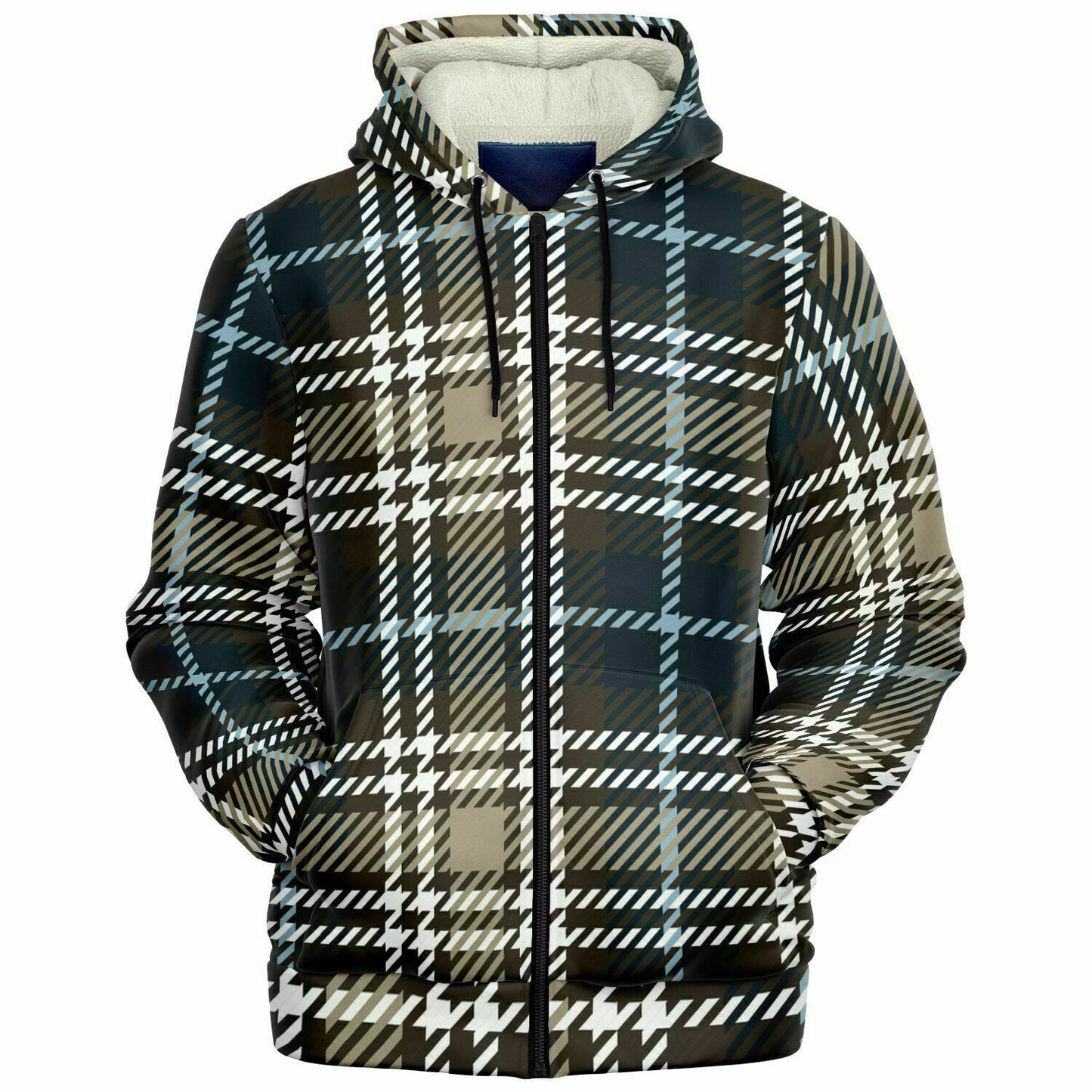 Hooman Microfleece Hoodie | Classic Blue Tartan