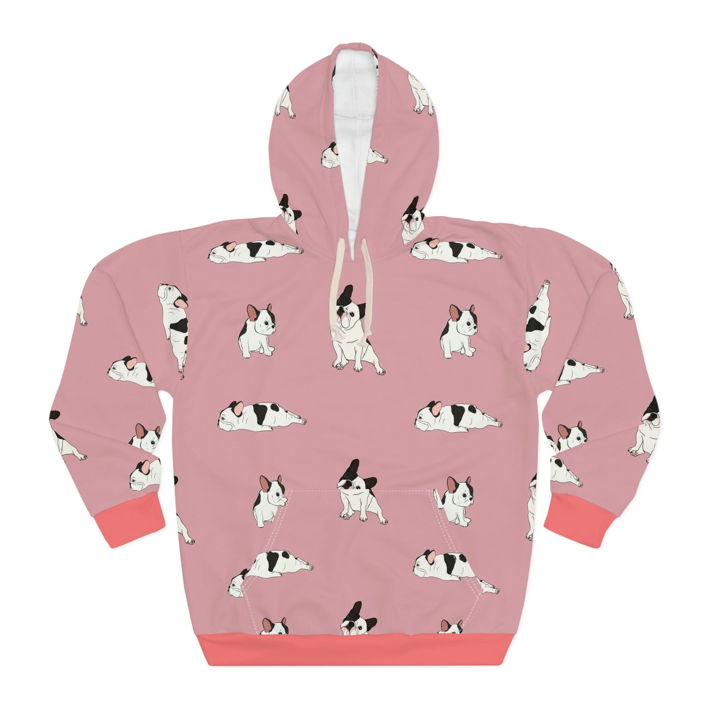 Frenchie Life Unisex All Over Print Pullover Hoodie