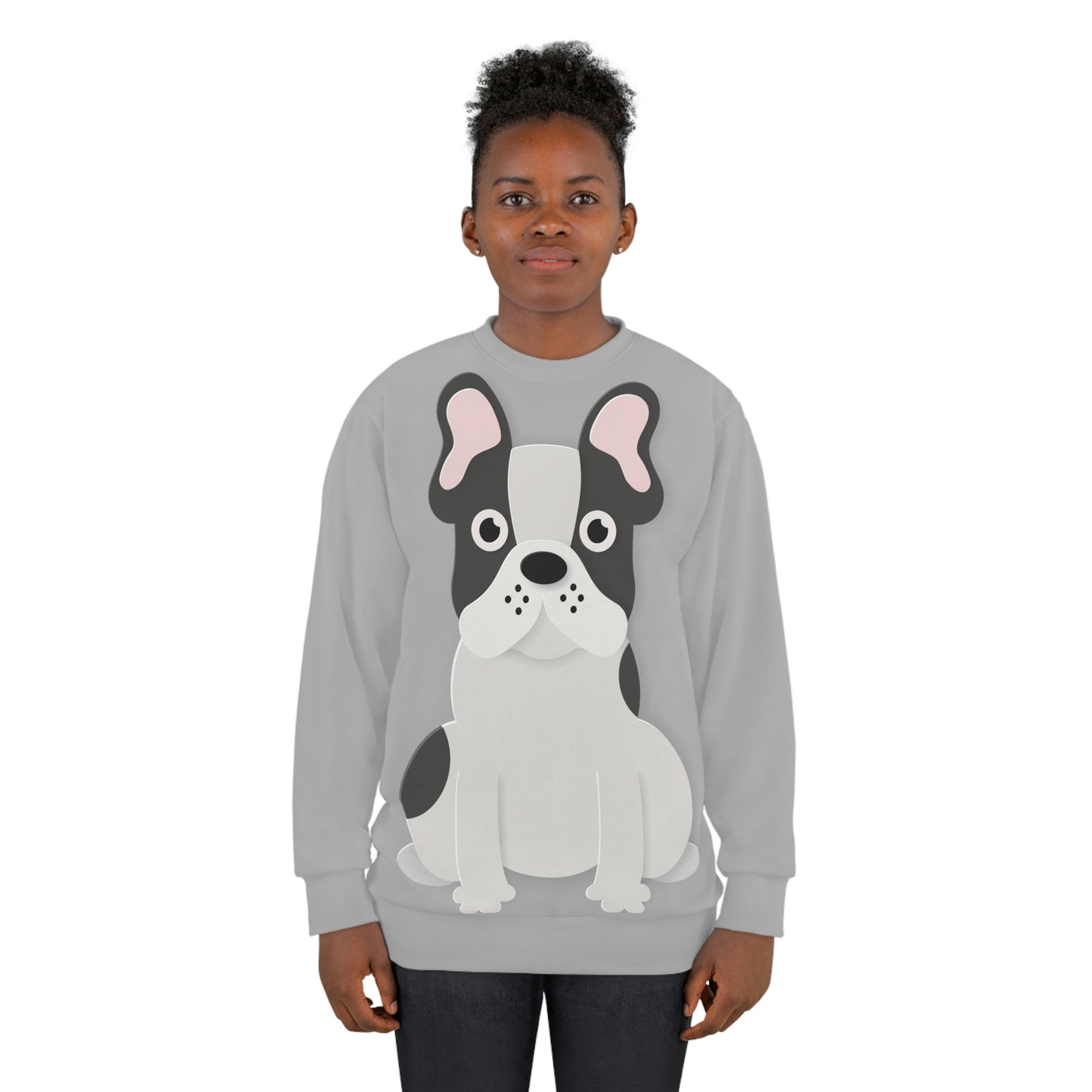 Coming & Going Frenchie Unisex Sweatshirt | Black & White