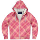 Hooman Microfleece Hoodie | Blush Plaid