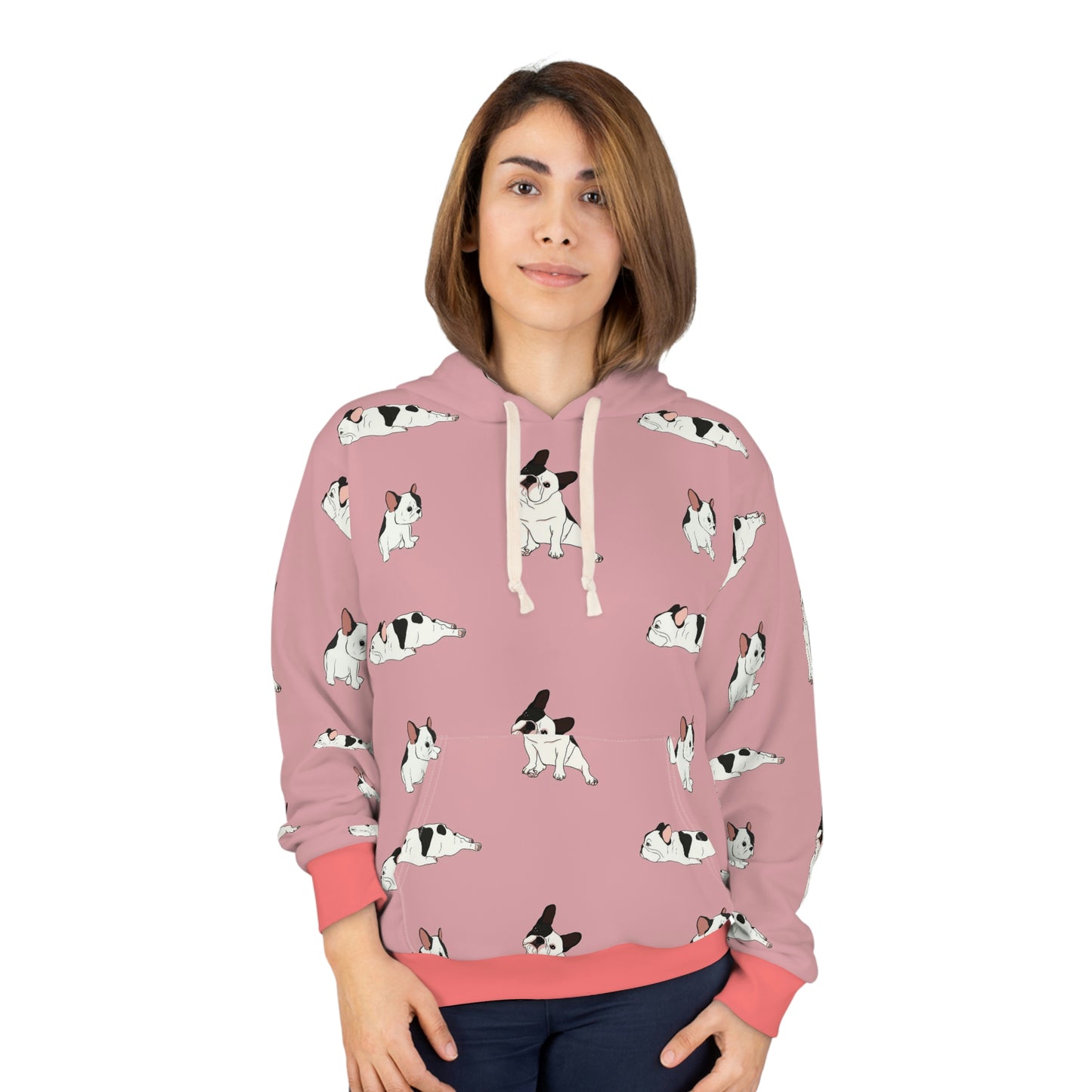 Frenchie Life Unisex All Over Print Pullover Hoodie