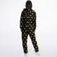 Hand-Made Be Mine Fashion Jumpsuit - Golden Hearts | Matching Dog Hoodie Available