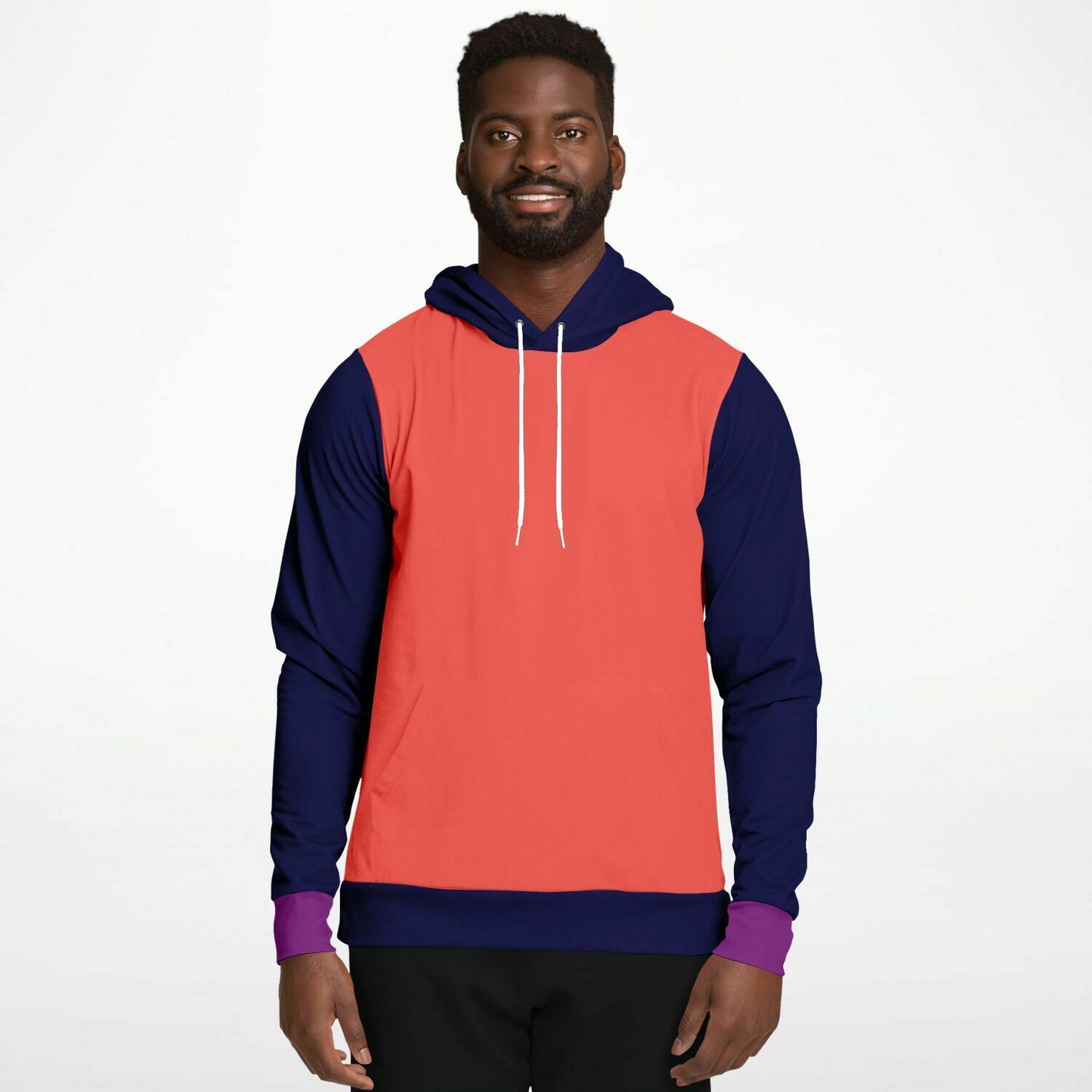 Hand-Made Color Block Hoodie | | Hooman | Regal