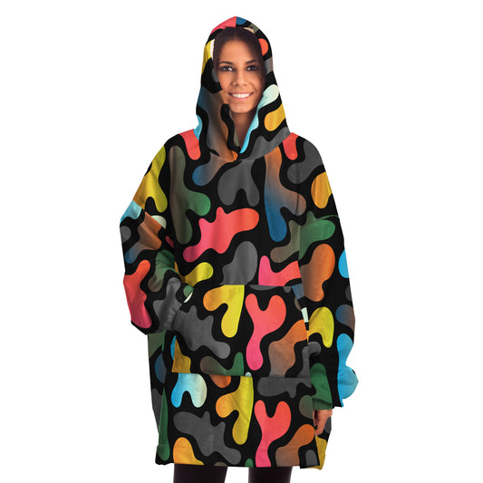 Hand-Made Snug Hoodie Wearable Blanket | Camo-Chic | Pop Art Camo