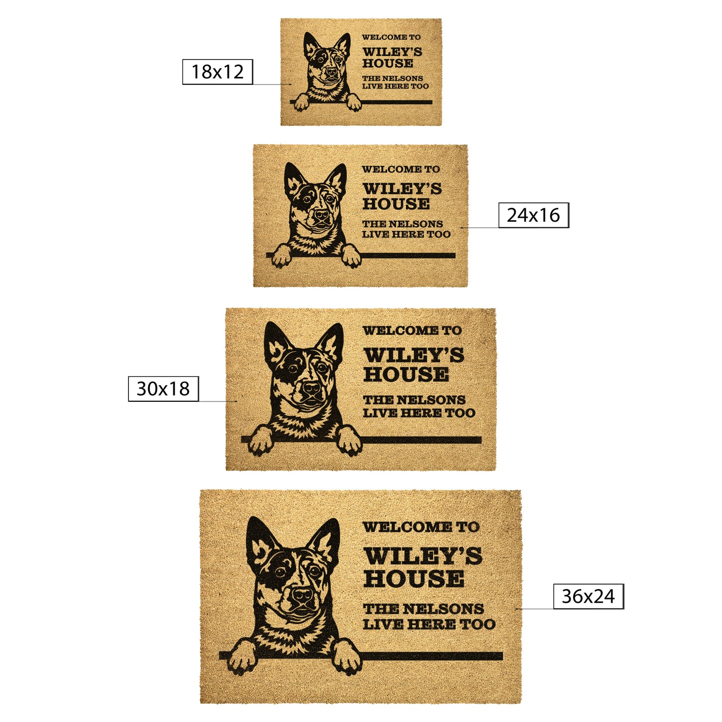 Personalized Dog Doormat | Australian Cattle Dog
