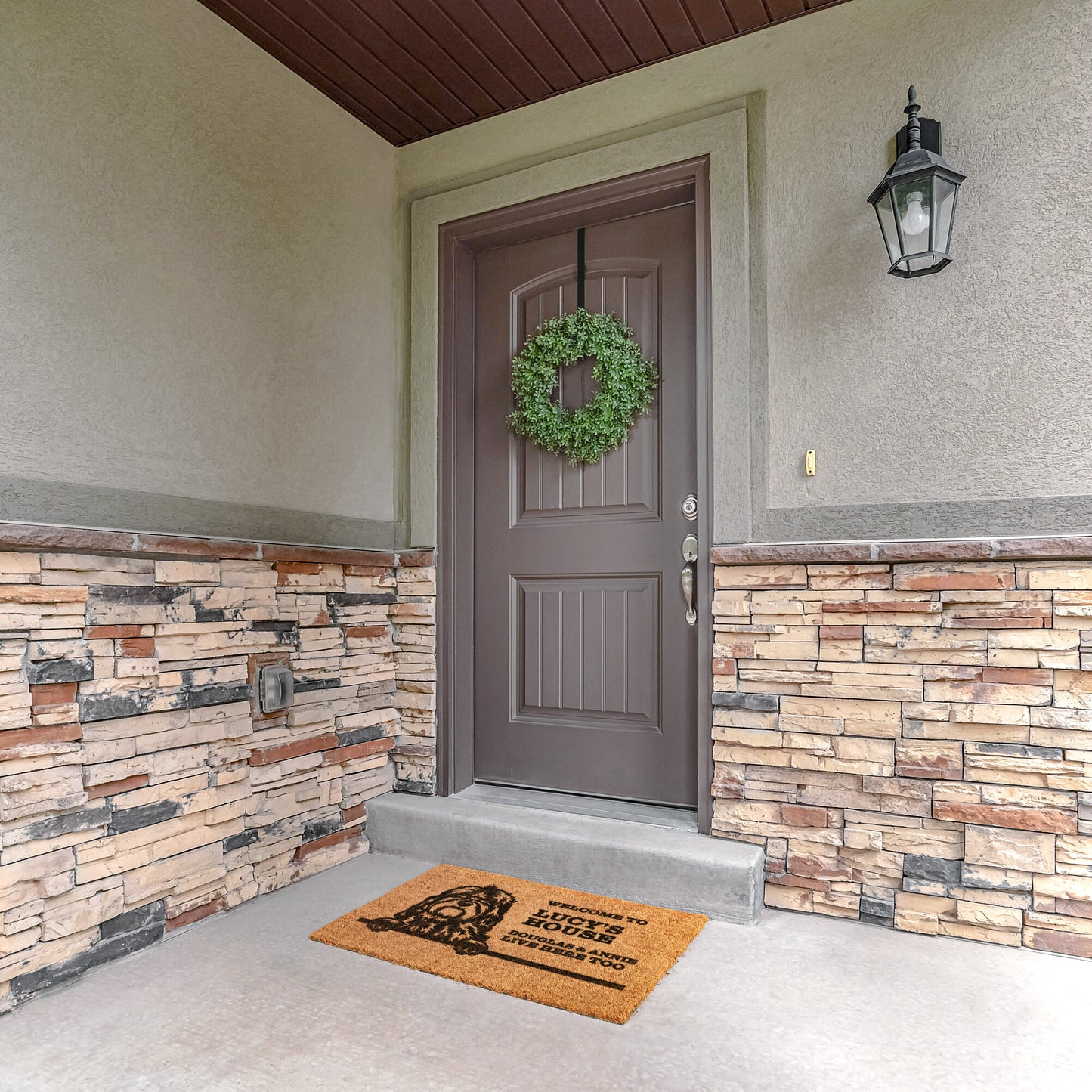 Personalized Dog Doormat | Bernadoodle