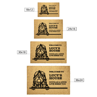 Personalized Dog Doormat | Bernadoodle