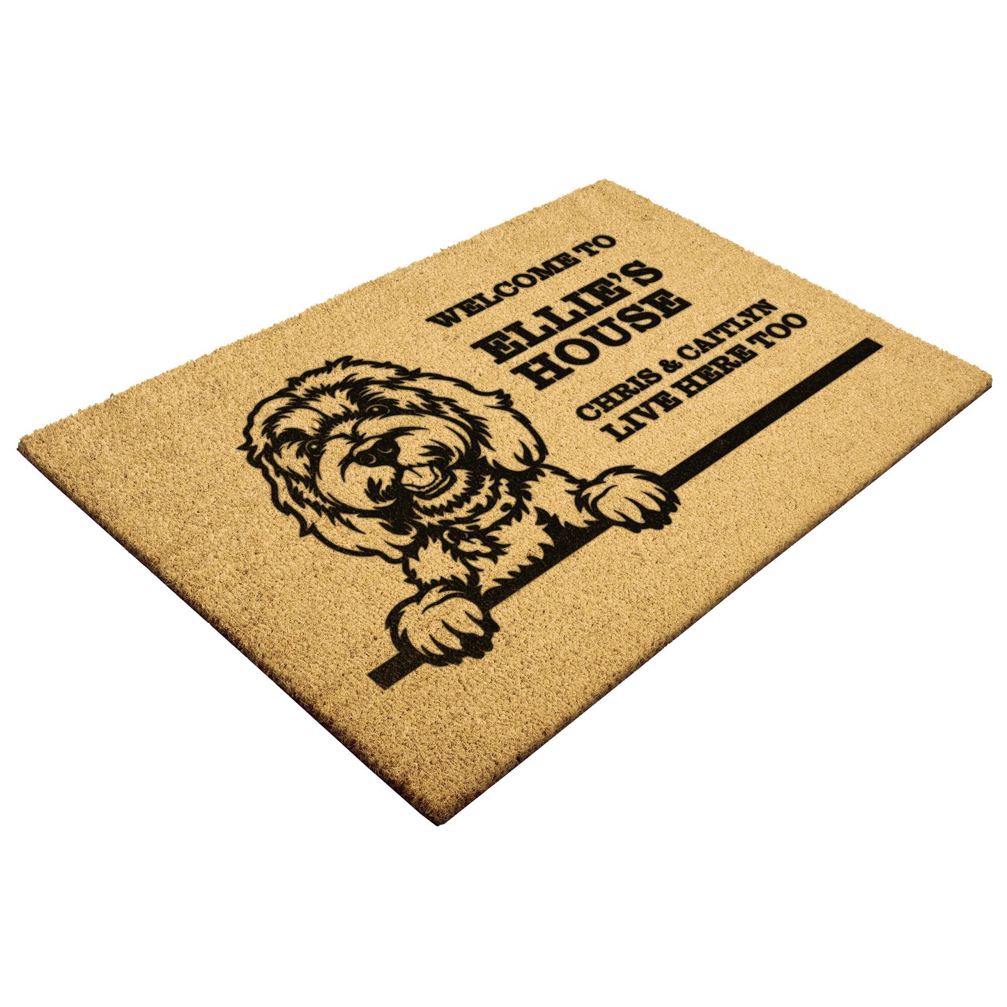 Personalized Dog Doormat | Labradoodle