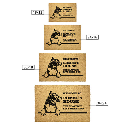 Personalized Dog Doormat | Pit Bull Terrier