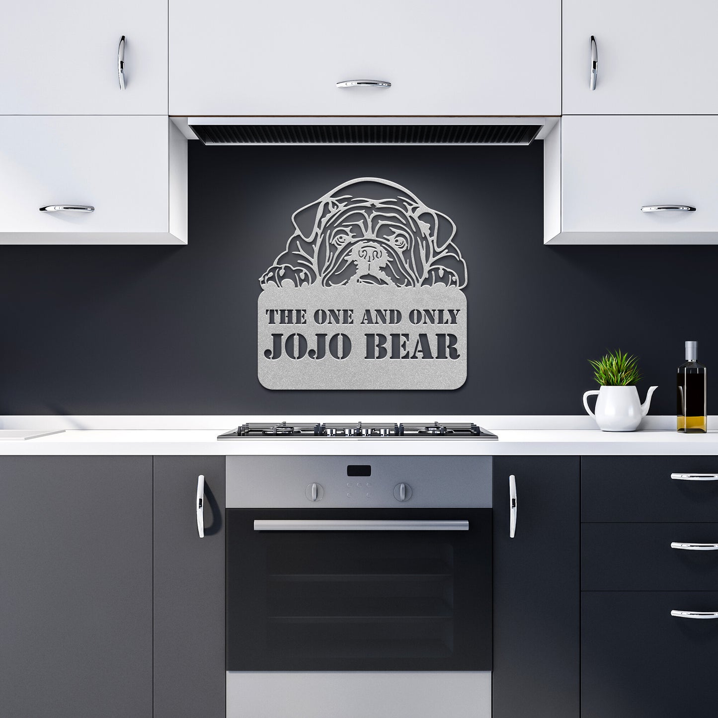 Personalized English Bulldog Metal Wall Art