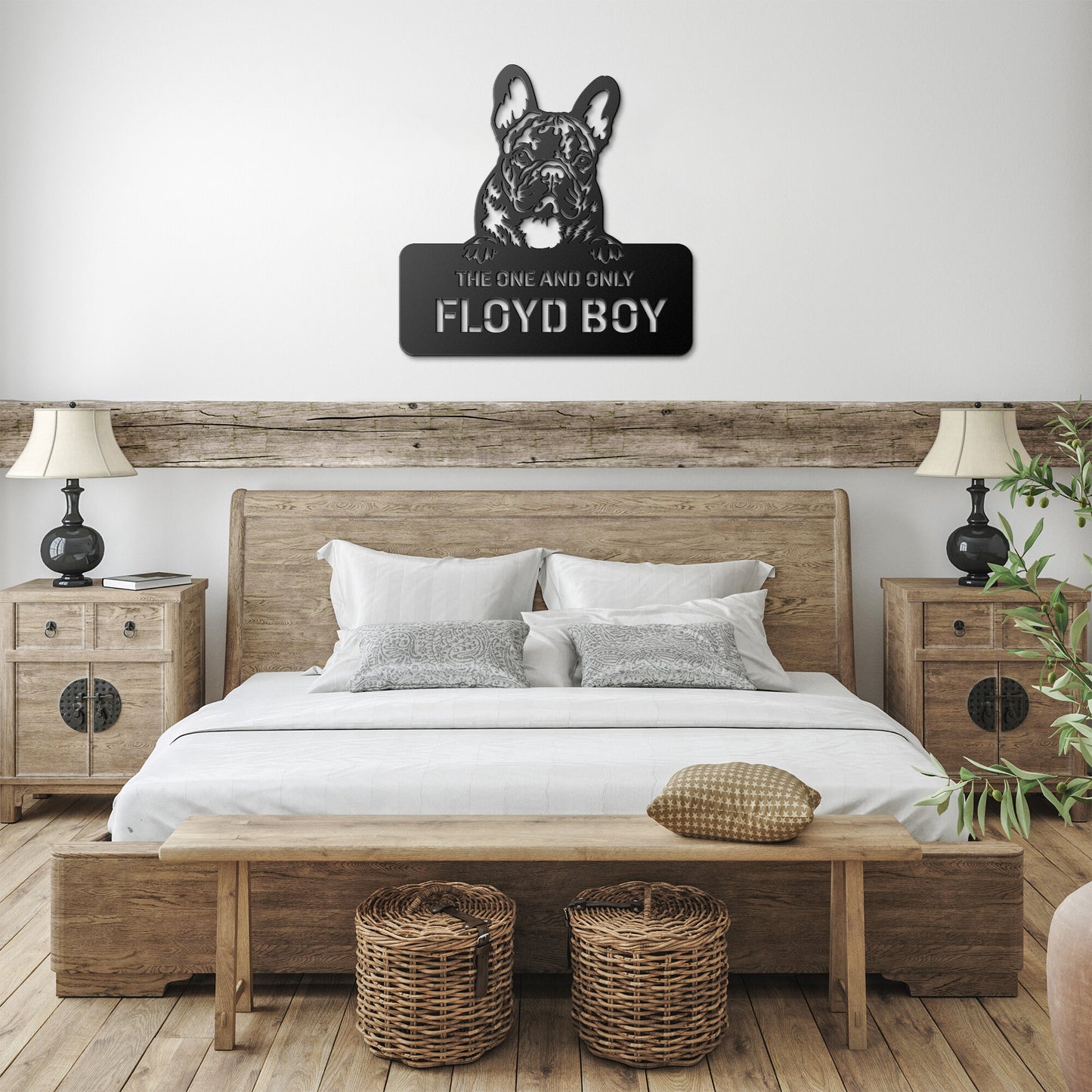 Personalized French Bull Dog Metal Wall Art