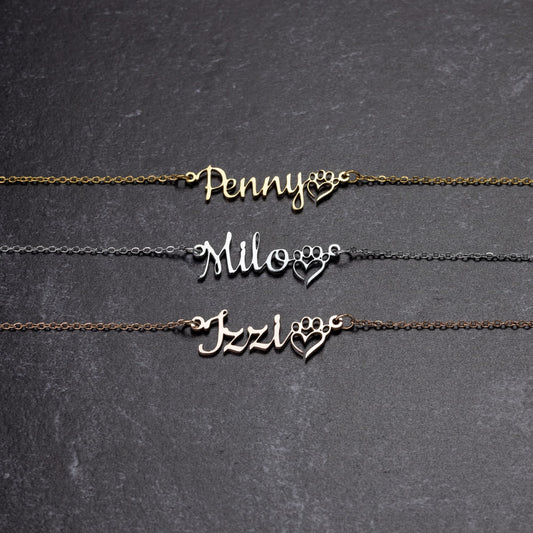 Personalized Name Dog Mom Necklace