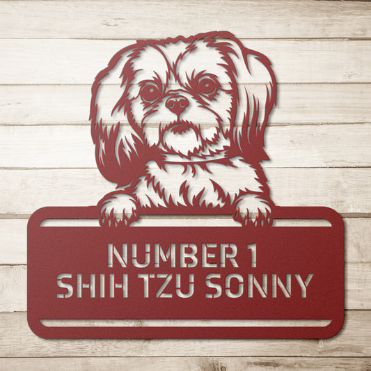 Personalized Shih Tzu Metal Wall Art
