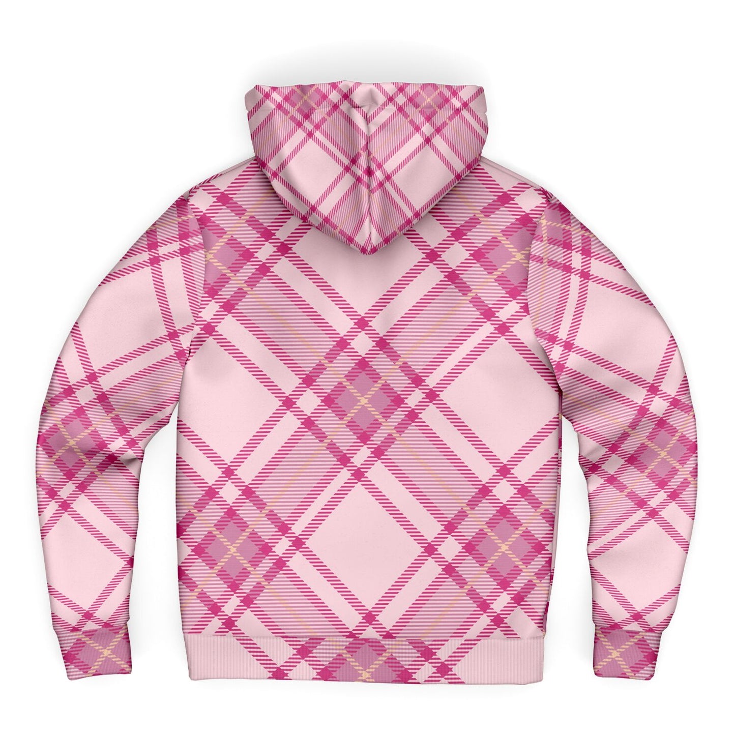 Hooman Microfleece Hoodie | Bubble Gum Plaid