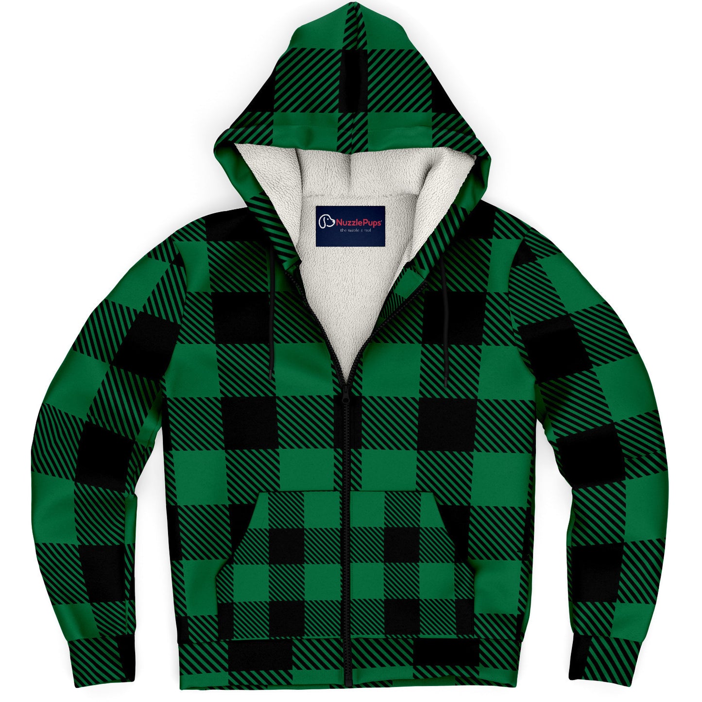 Classic Buffalo Plaid Dog Hoodie | Traditional Green