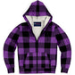 Classic Buffalo Plaid Dog Hoodie | Royal Purple