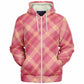 Hooman Microfleece Hoodie | Blush Plaid