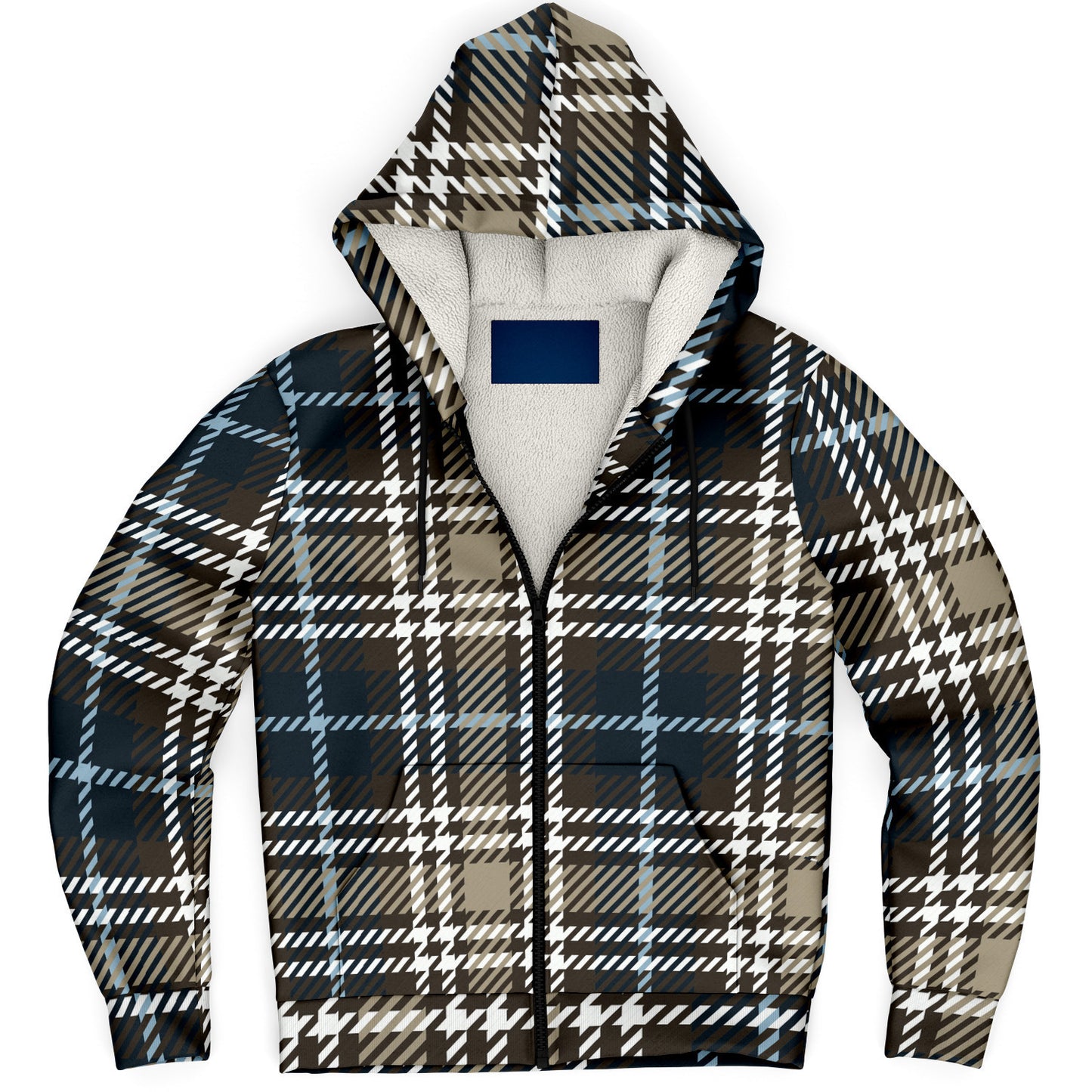 Hooman Microfleece Hoodie | Classic Blue Tartan