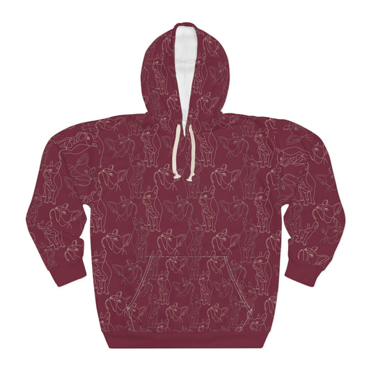 Frenchie Life Unisex All Over Print Pullover Hoodie