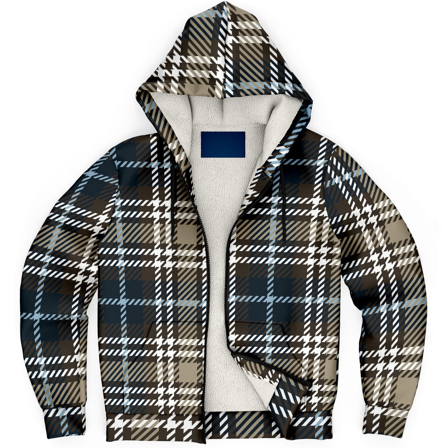 Hooman Microfleece Hoodie | Classic Blue Tartan