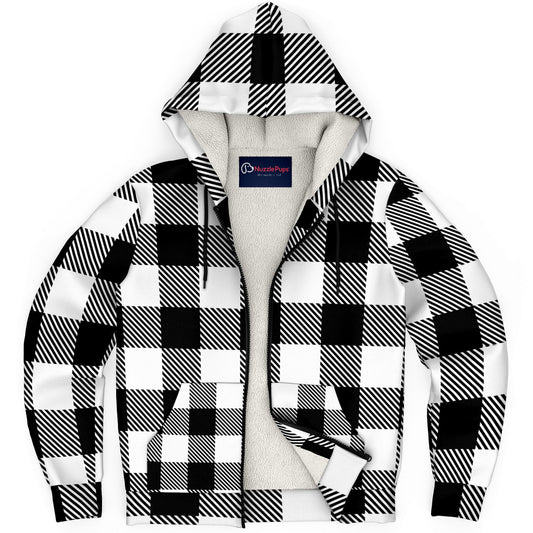 Classic Buffalo Plaid Dog Hoodie | Traditional White