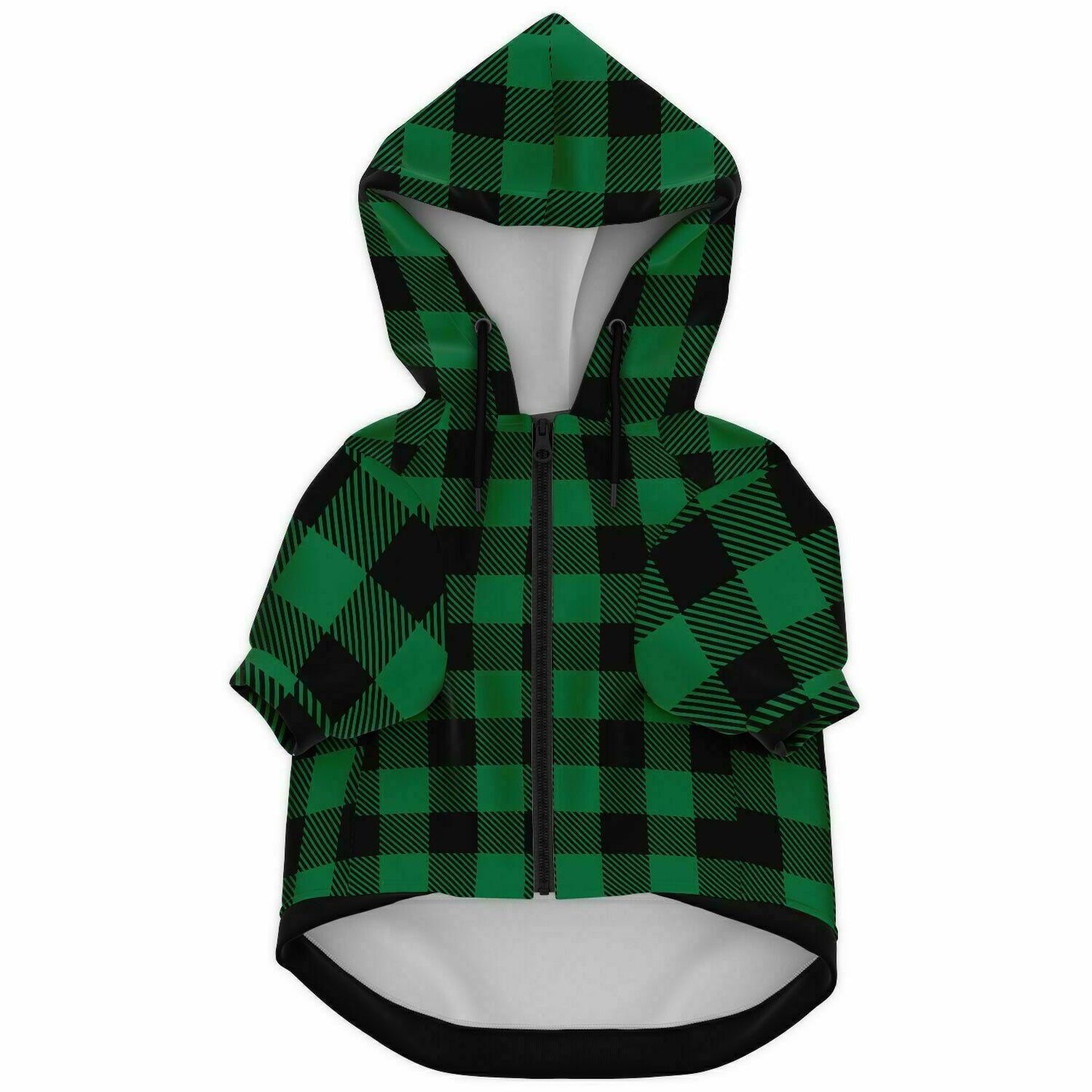 Classic Buffalo Plaid Dog Hoodie | Traditional Green II