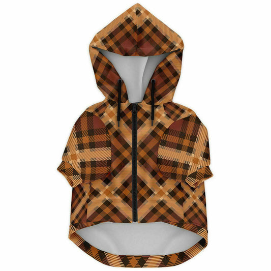 Tartan Pup Hoodie | Cocoa