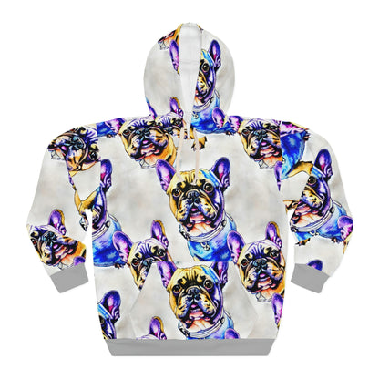 Frenchie Life Unisex All Over Print Pullover Hoodie