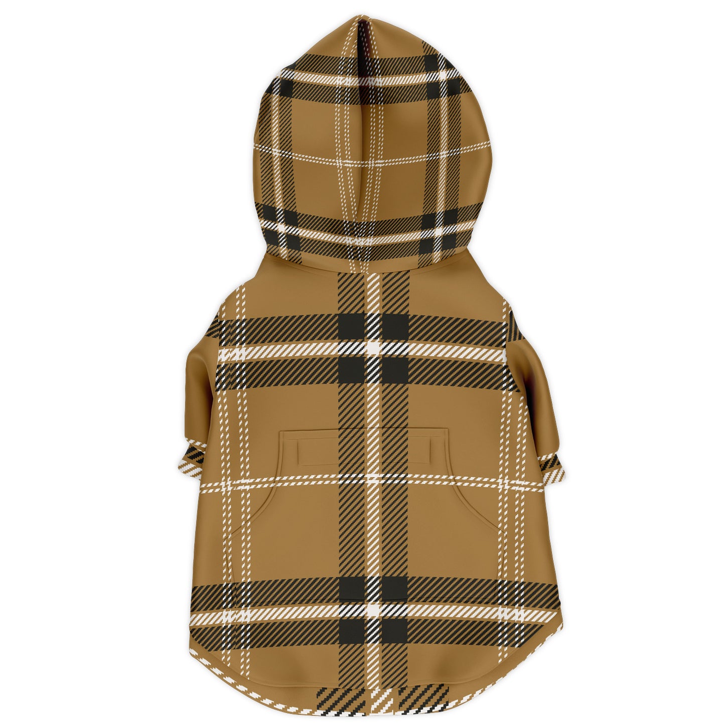 Classic Plaid Dog Hoodie | Sand Tartan