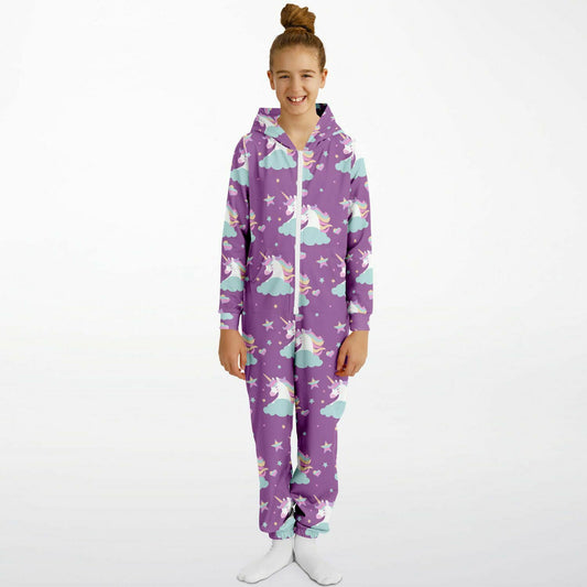 Youth Jumpsuit | Purple Unicorns
