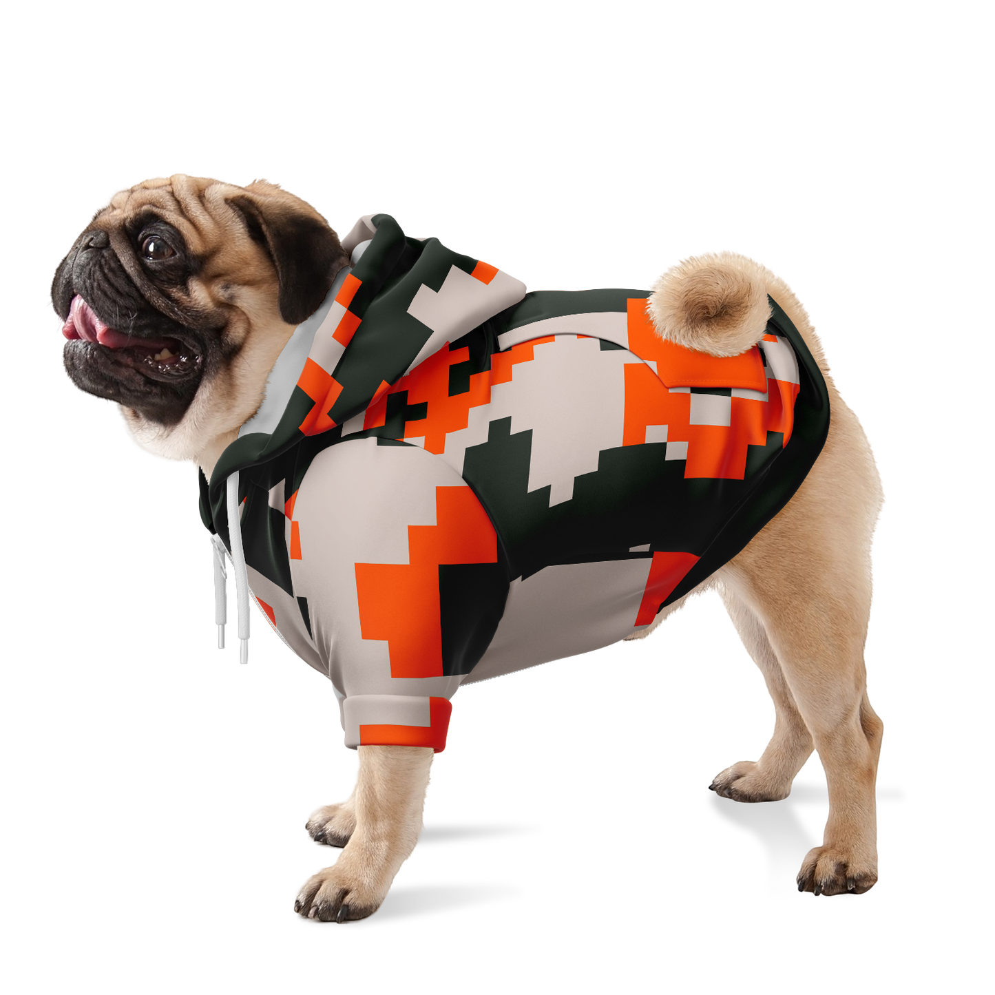 Camo-Dog Hoodie | Digital Orange