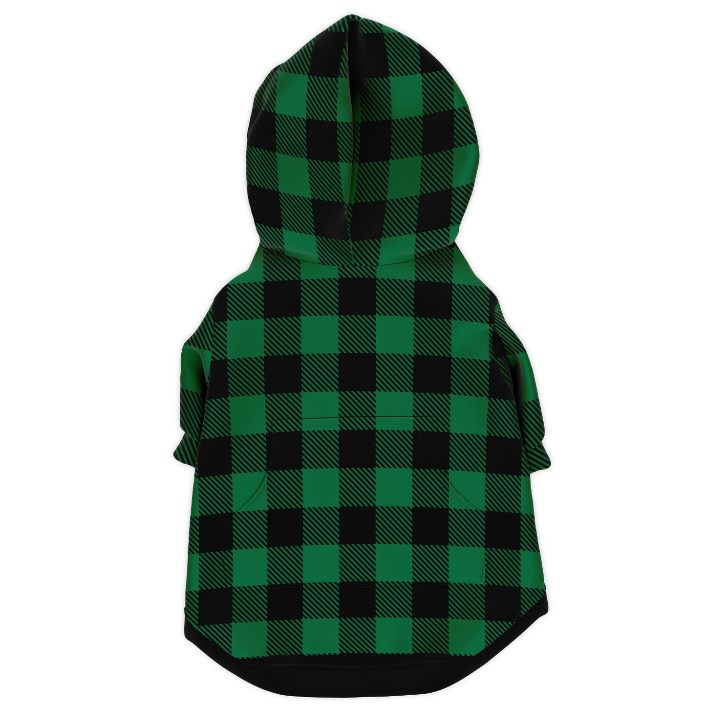 Classic Buffalo Plaid Dog Hoodie | Traditional Green II