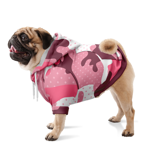 Camo-Dog Hoodie | Strawberry Sundae Camo